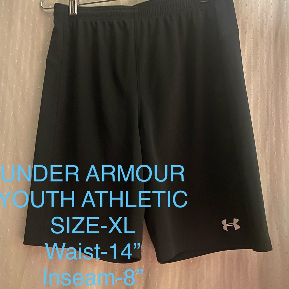 💰MENS ATHLETIC SHORTS UA Black Youth Shorts XL